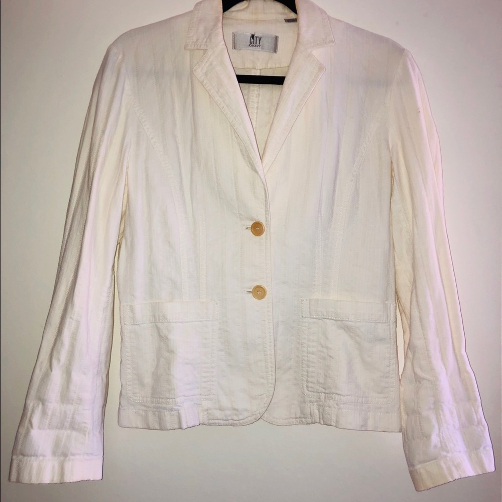 DKNY White Jacket Size 10